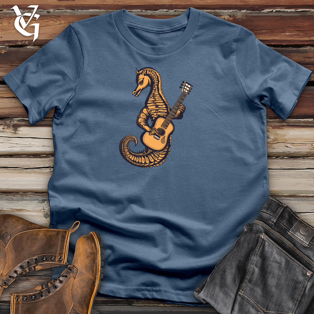 Seahorse Ocean Guitar Serenade Cotton Tee