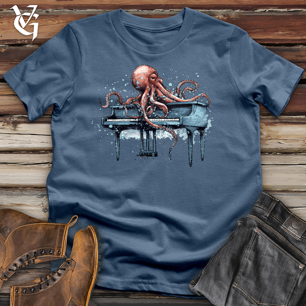 Octopus Pianist Cotton Tee