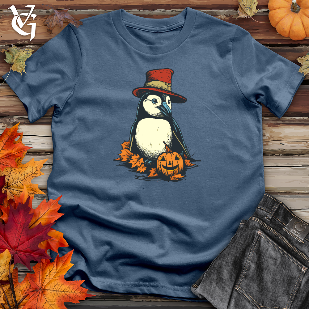 Frosty Autumn Penguin Cotton Tee