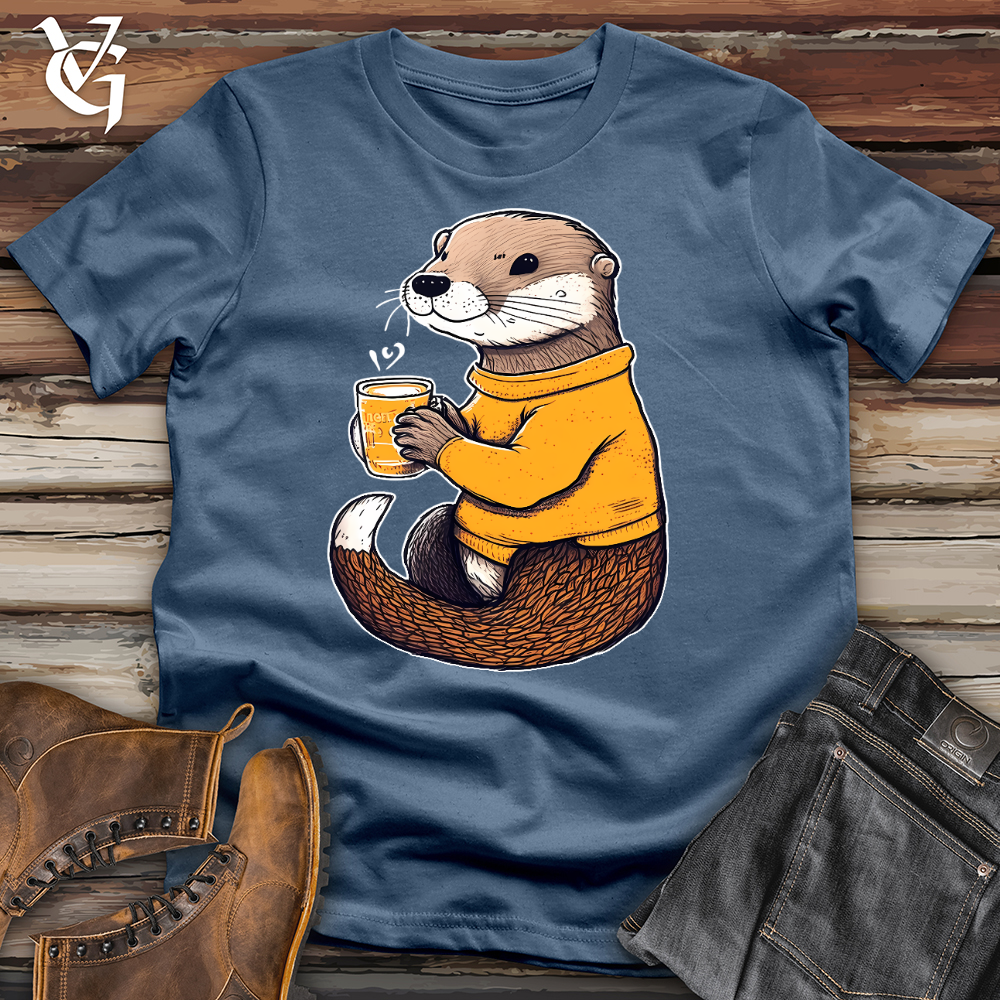 Otter Drinking Coffee Tee
