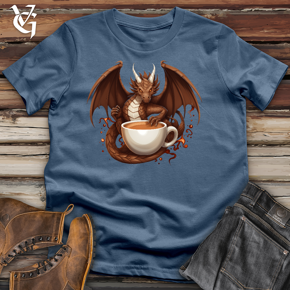 Coffee Loving Dragon Cotton Tee