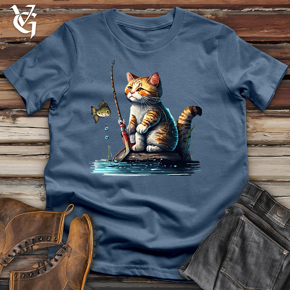 Cat Fishing Cotton Tee