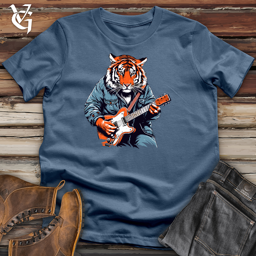 Tiger Playing Guitar Cotton Tee