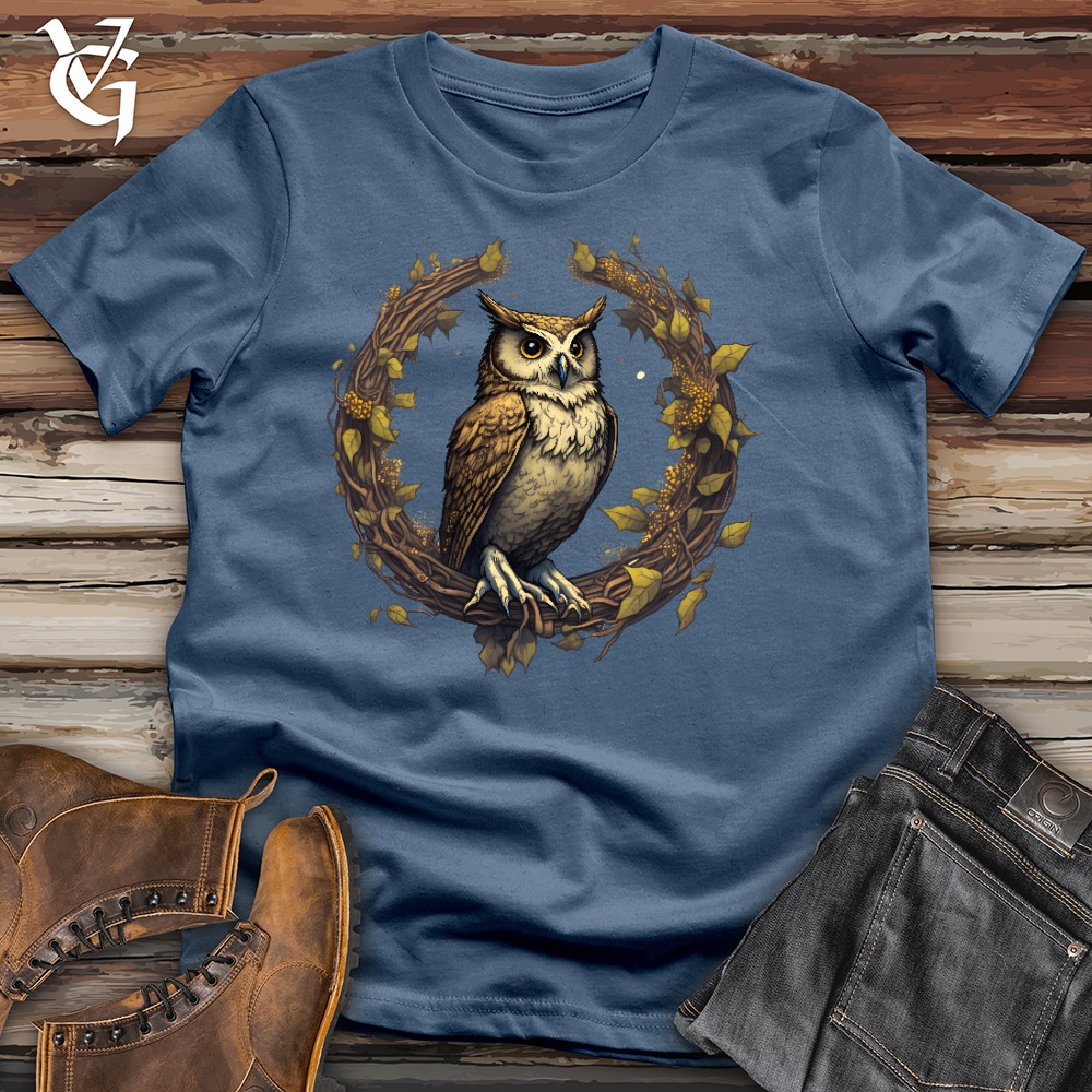 Owl Lunar Wreath Cotton Tee