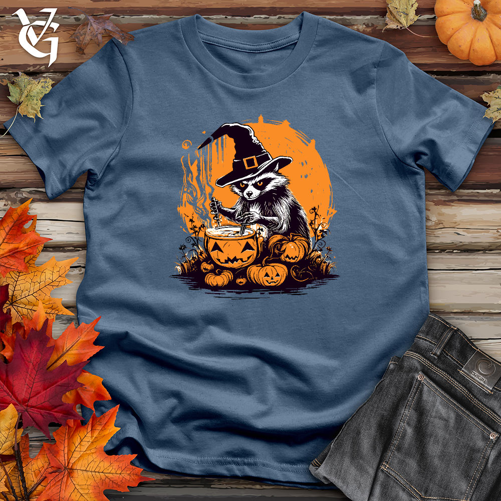 Cauldron Stirring Raccoon Cotton Tee