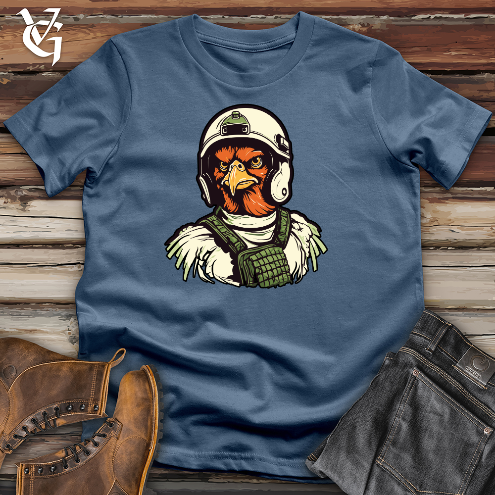 Chicken Soldier Helmet March Cotton Tee