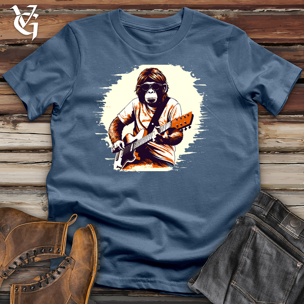 Monkey Playing Guitar Cotton Tee