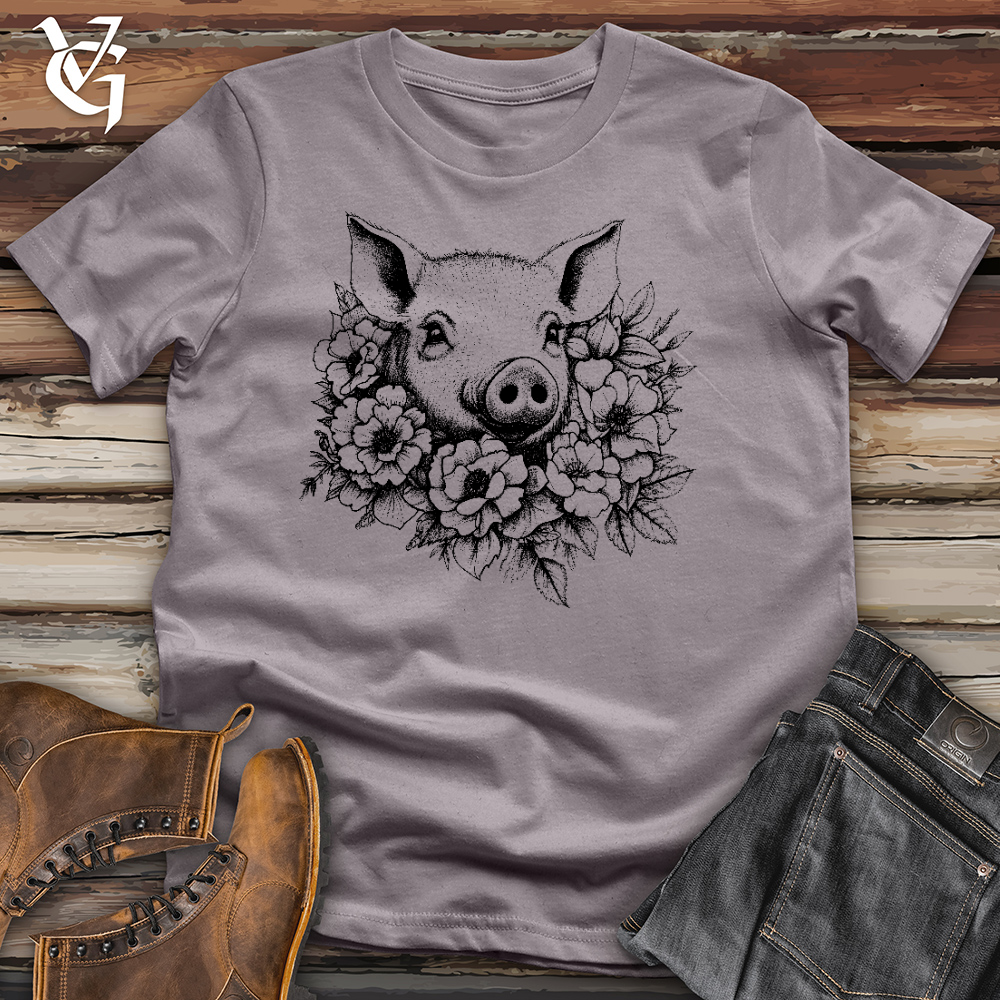 Floral Pig Cotton Tee