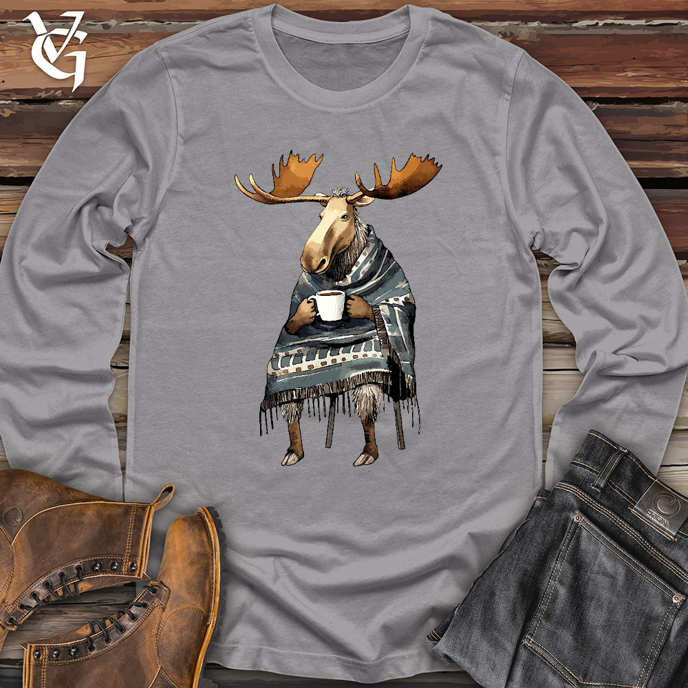 Coffee Drinking Moose Long Sleeve