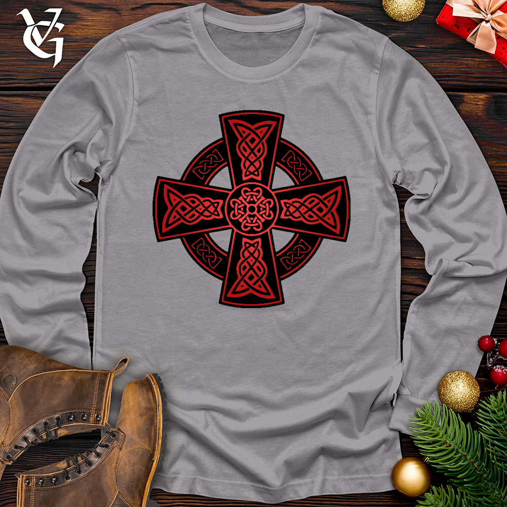 Celtic Christmas Cross Long Sleeve