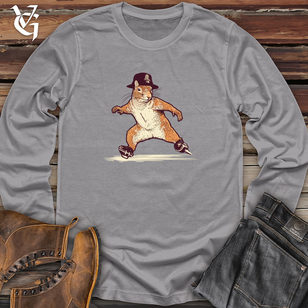 Vintage Skating Squirrel Long Sleeve