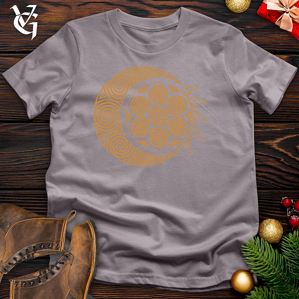 Spiral Celtic Moon 01 Cotton Tee