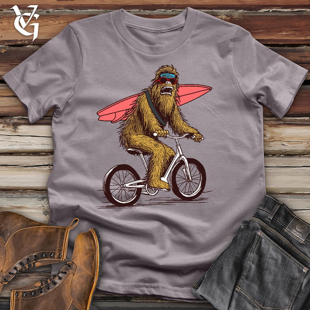 Sasquatch Surfer Bike Cotton Tee