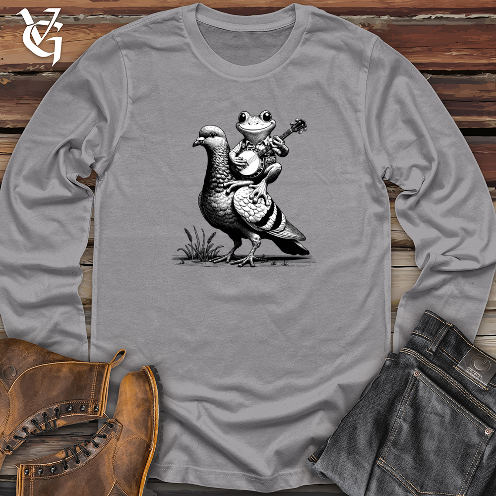 Banjo Frog On a Pigeon Long Sleeve