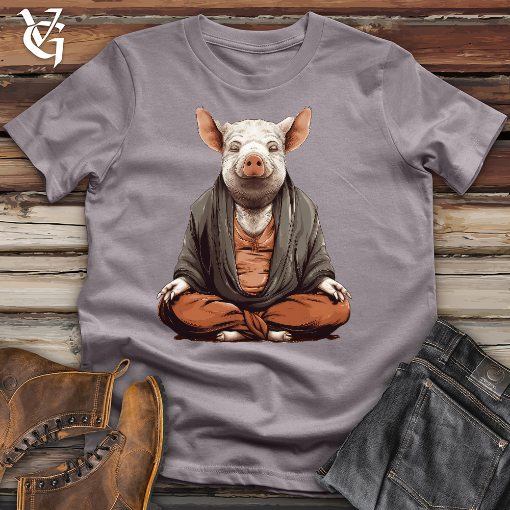Meditating Pig Cotton Tee