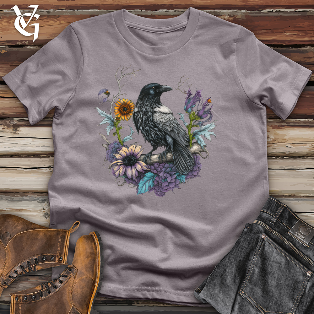 Flower Wreath Raven Cotton Tee