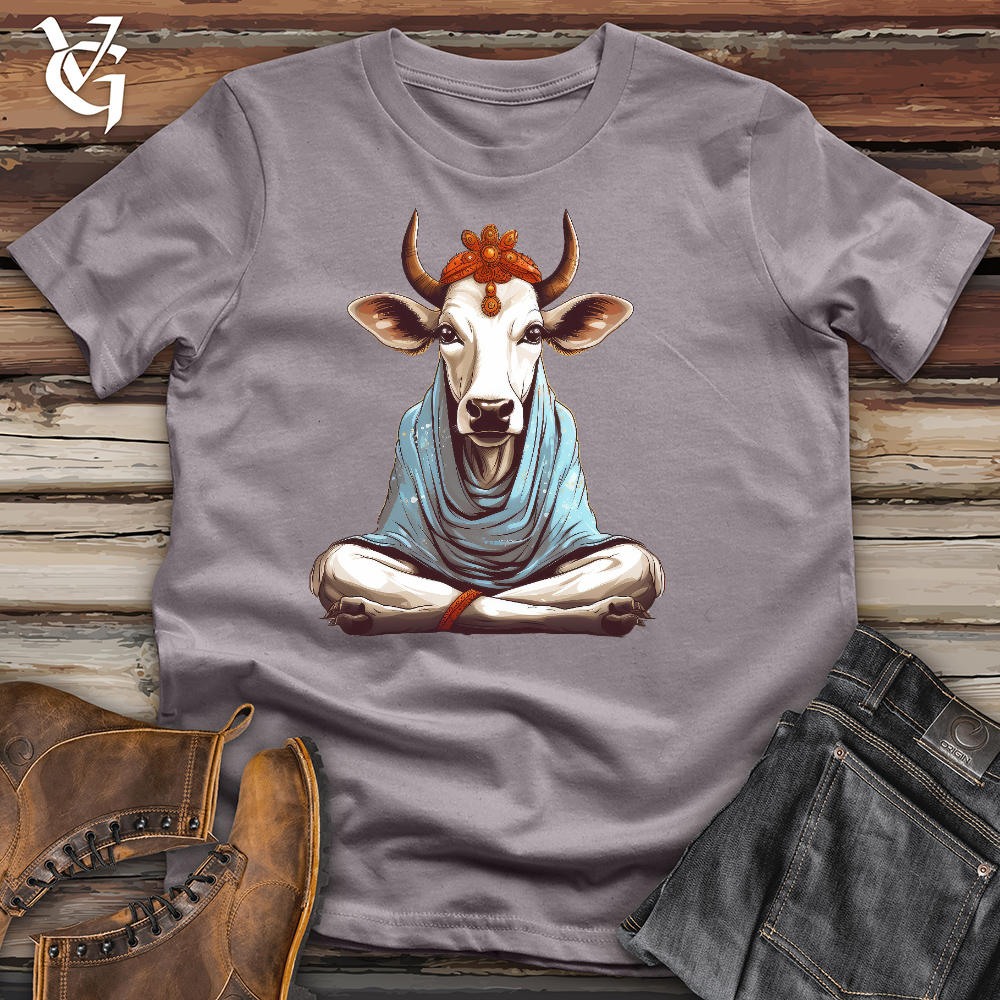 Meditating Cow Cotton Tee