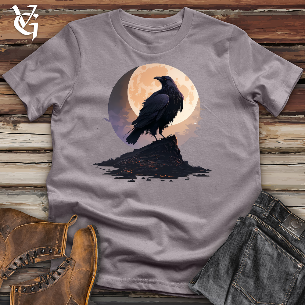 Viking Goods Raven Moon Kisses Cotton Tee Military Green / L