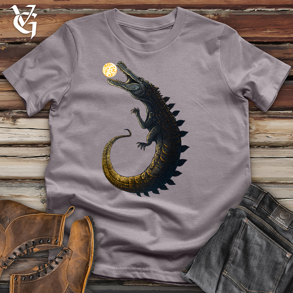 Moon Grabbing Crocodile Cotton Tee