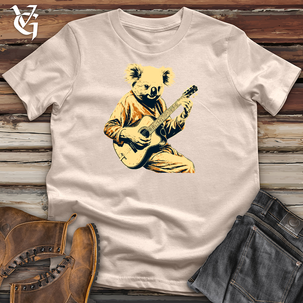 Cool Raccoon Playing Guitar Cotton Tee