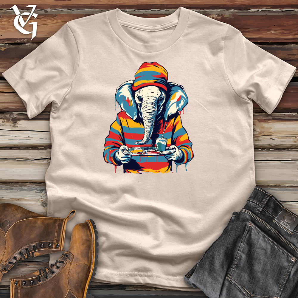 Brushstroke Elephant Artist Cotton Tee