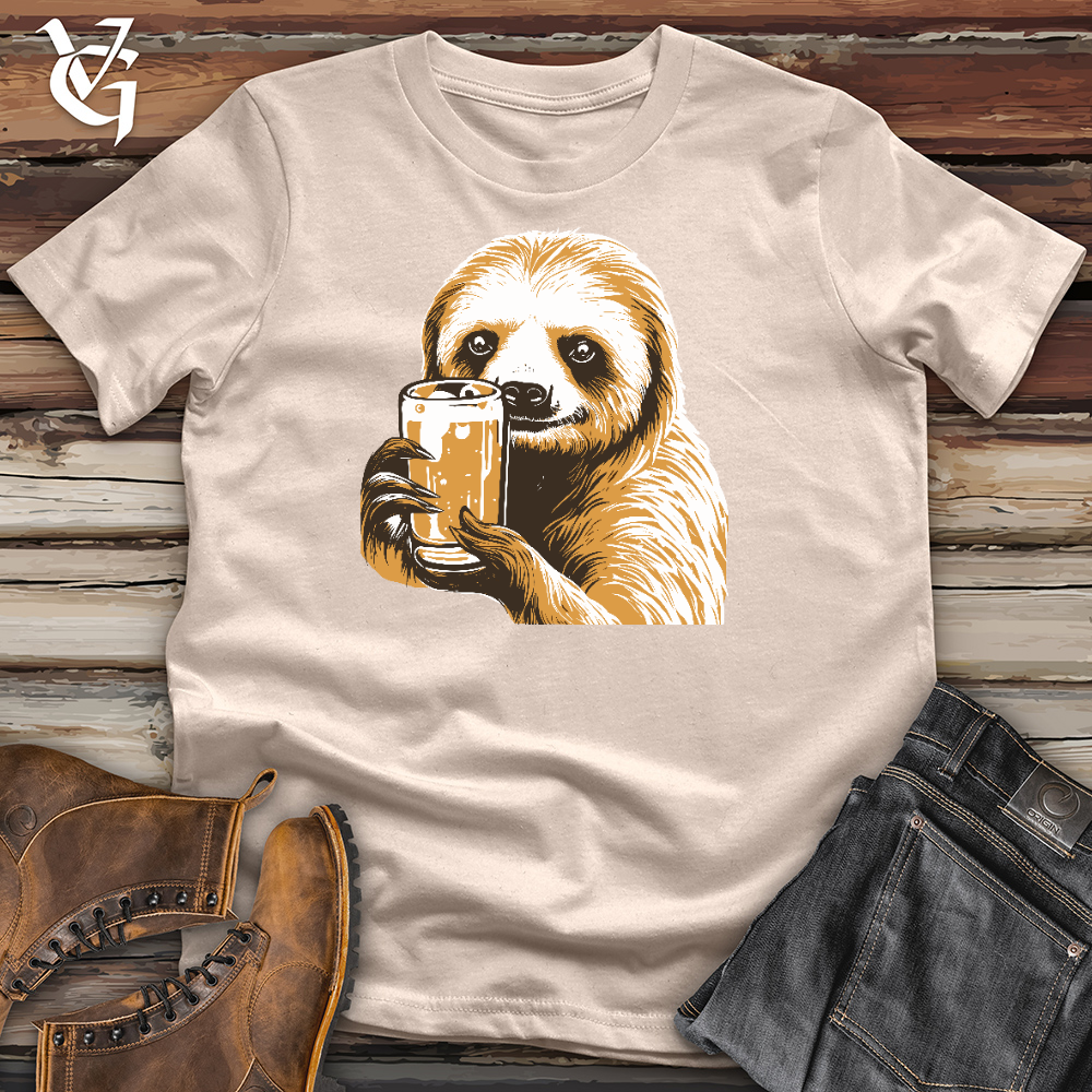 Sloth Drinking Cotton Tee
