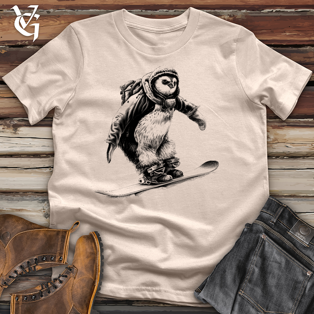 Penguin On Skates Cotton Tees