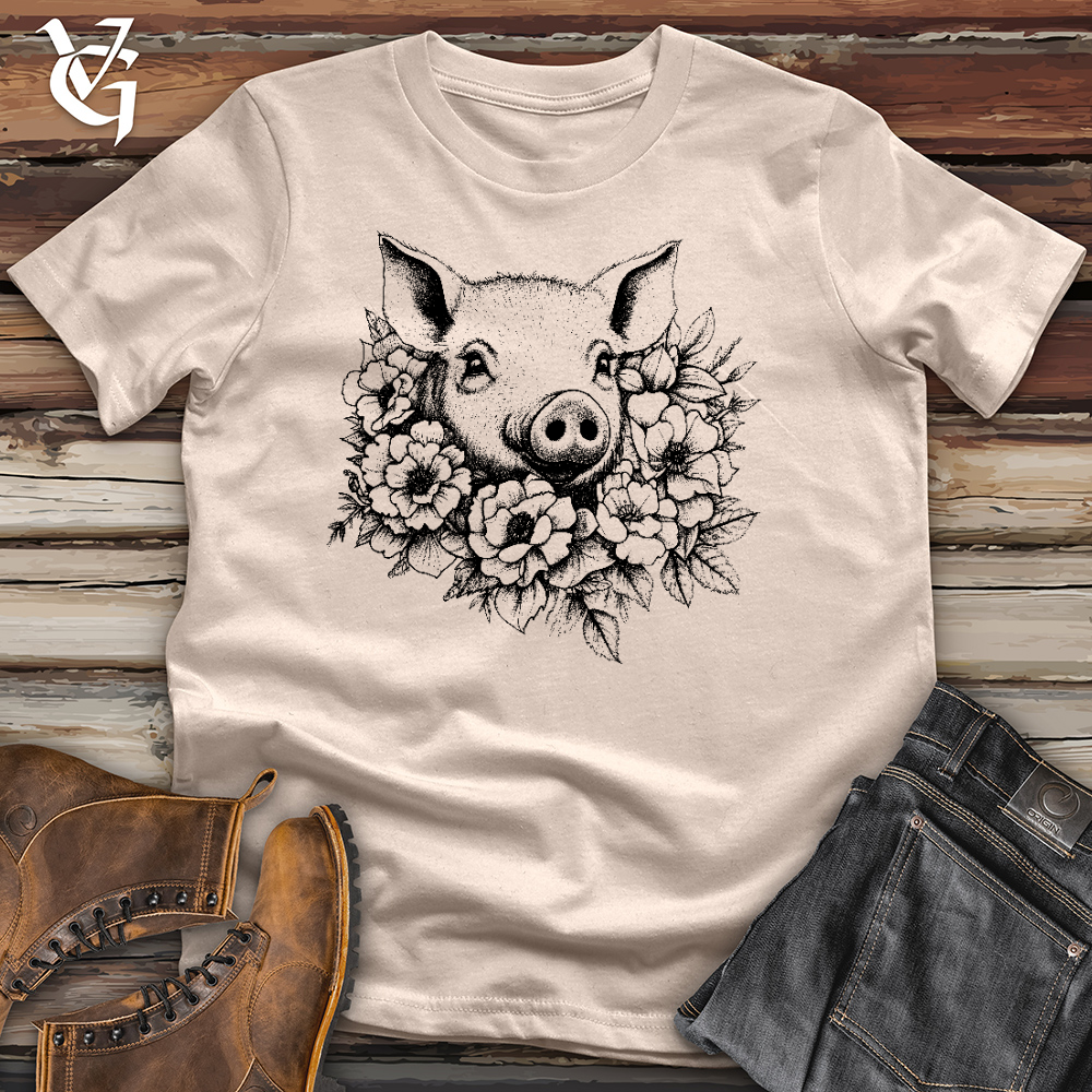 Floral Pig Cotton Tee