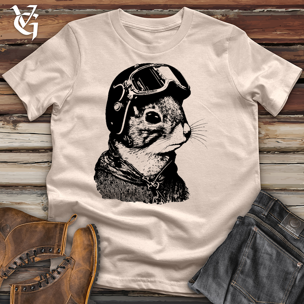 Squirrel Fighter Pilot Cotton Tee
