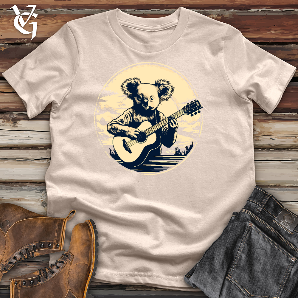Cute Raccoon Playing Guitar Cotton Tee
