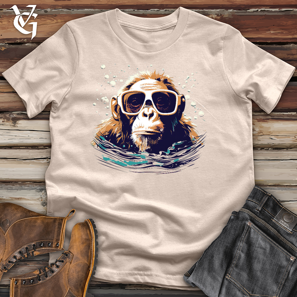 Swimming Monkey Cotton Tee