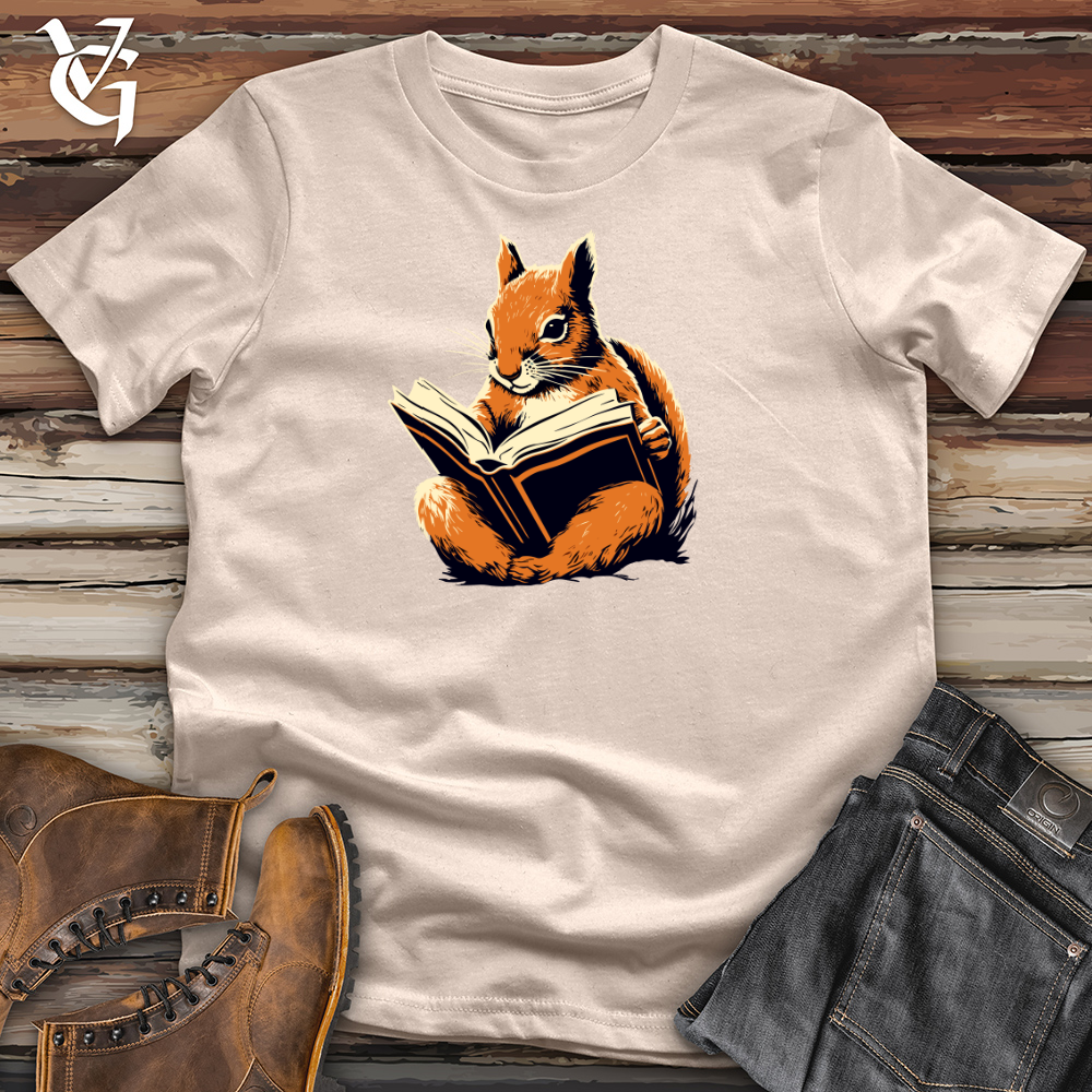 Bookworm Squirrel Cotton Tee