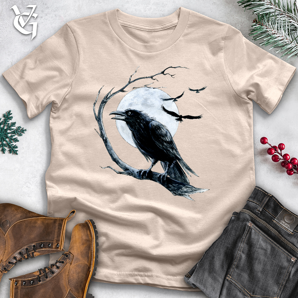 Cold Winter Raven  Cotton Tee