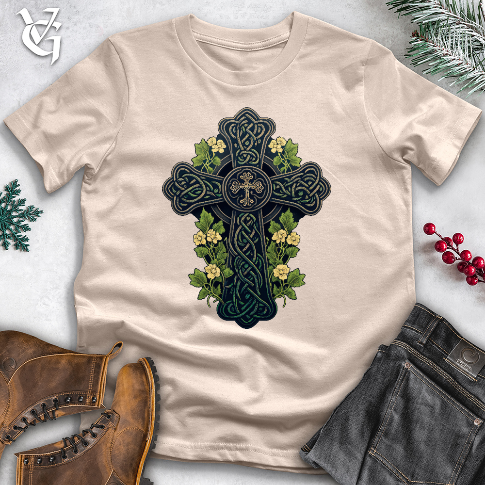 Celtic Cross Garden Cotton Tee