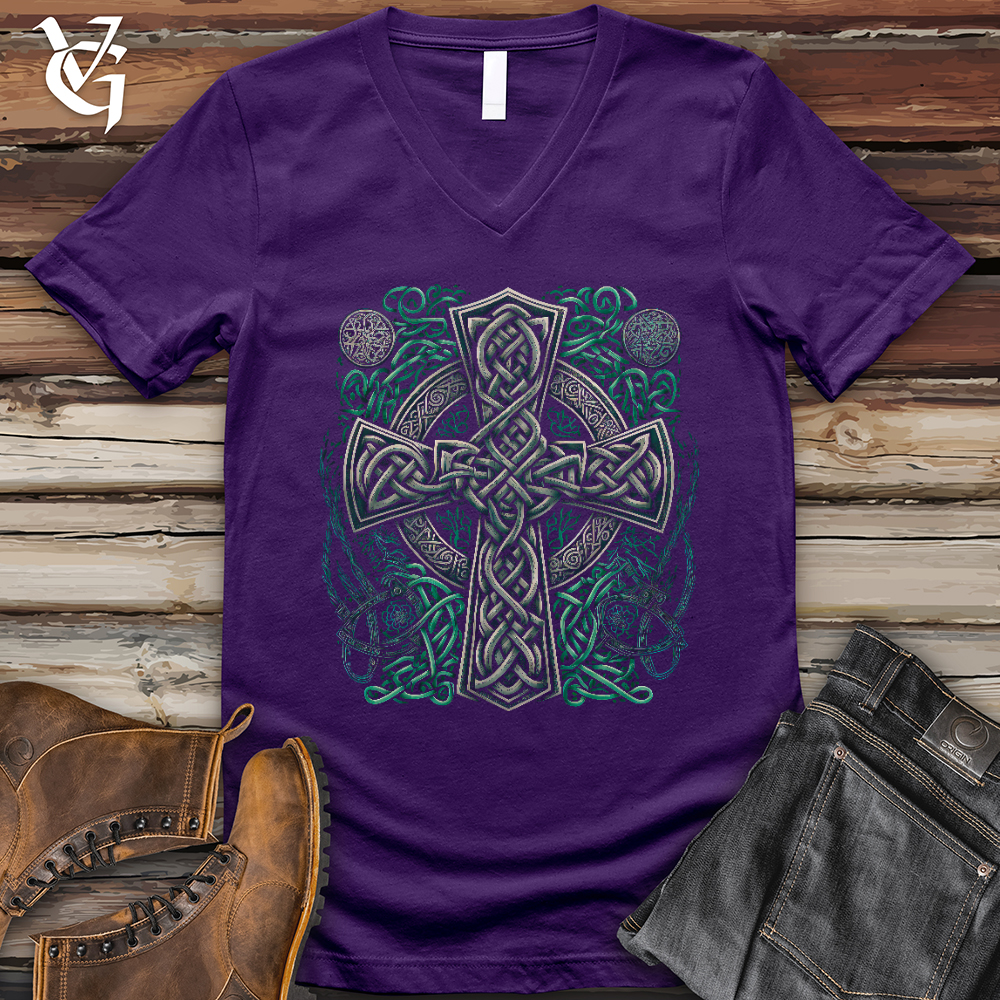 Celtic Crosses V- Neck Tee
