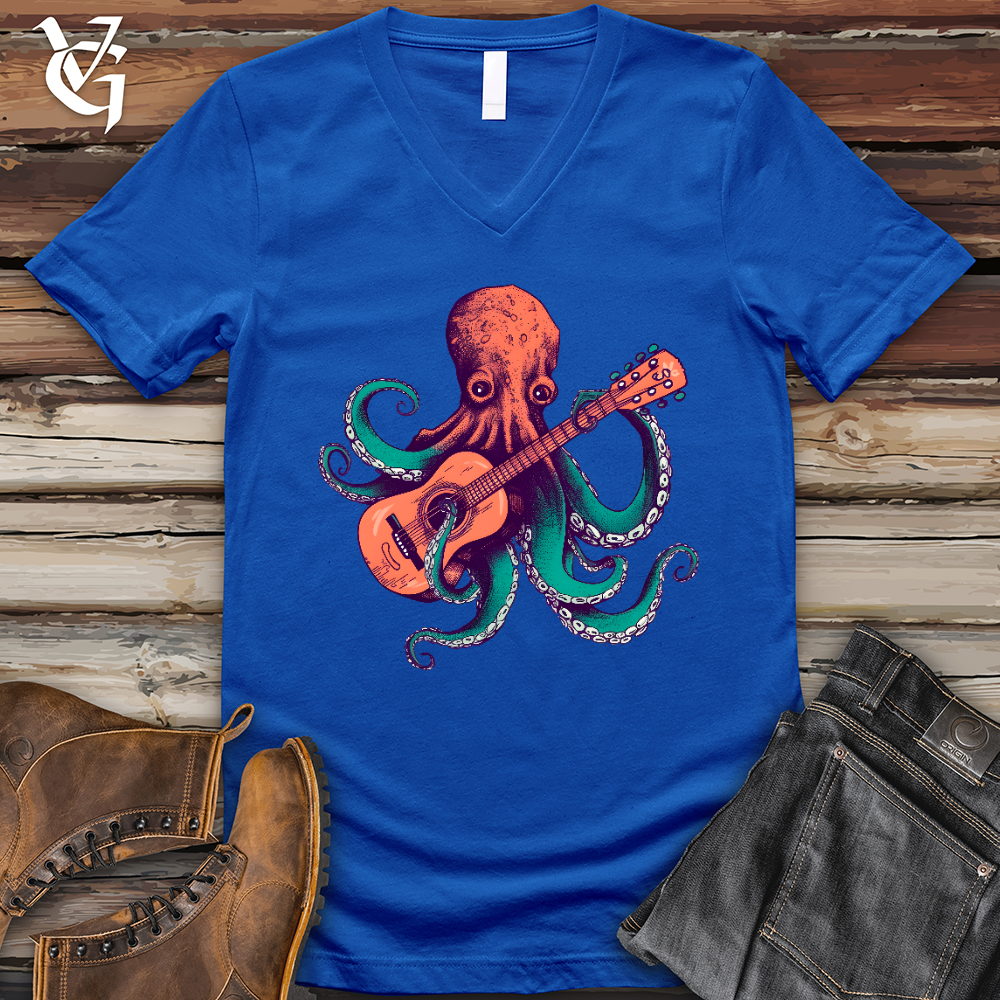 Octopus Guitarist V-Neck Tee