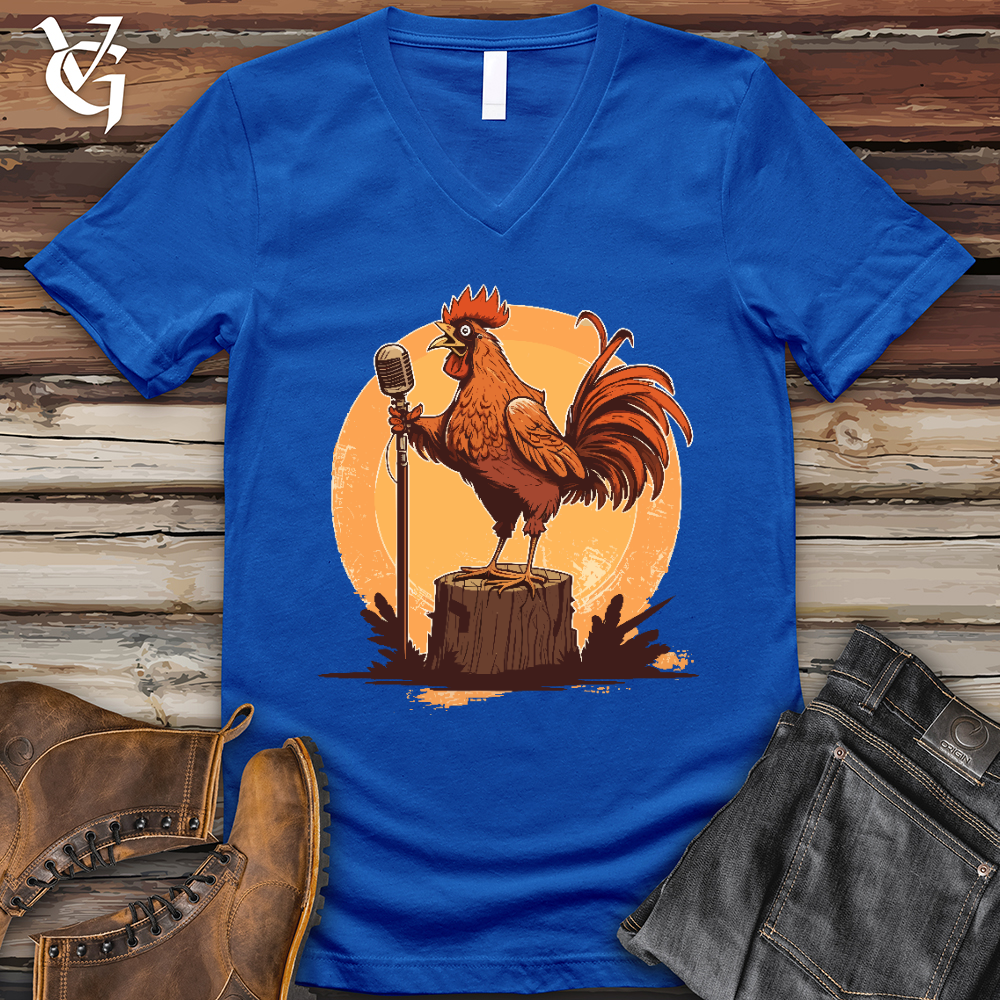 Chicken Rockstar V-Neck Tee