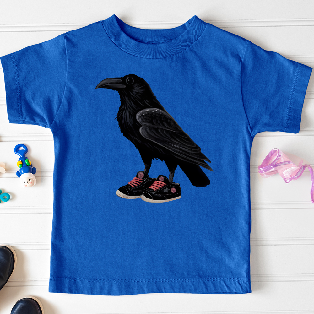 Raven Wearing Sneakers Toddler Tee