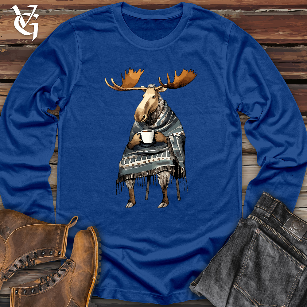 Coffee Drinking Moose Long Sleeve
