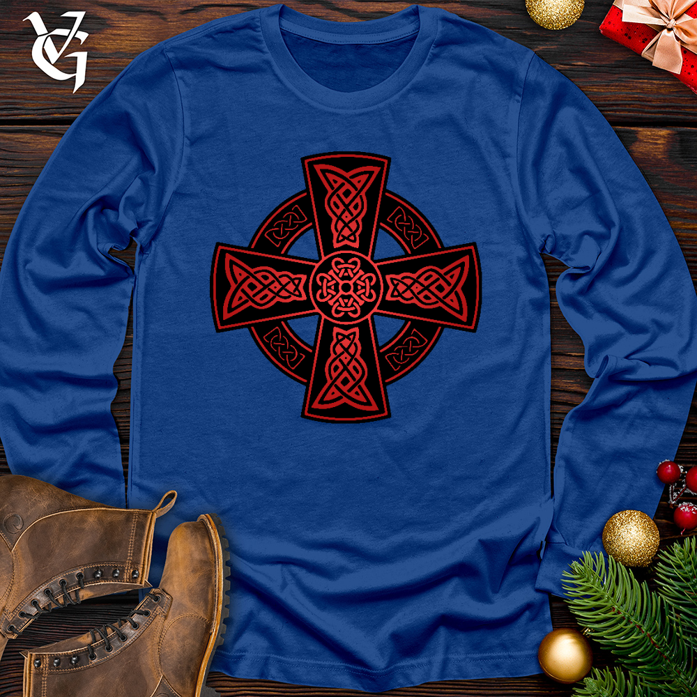 Celtic Christmas Cross Long Sleeve