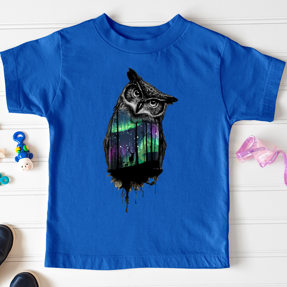 Northern Lights Owl Toddler Tee