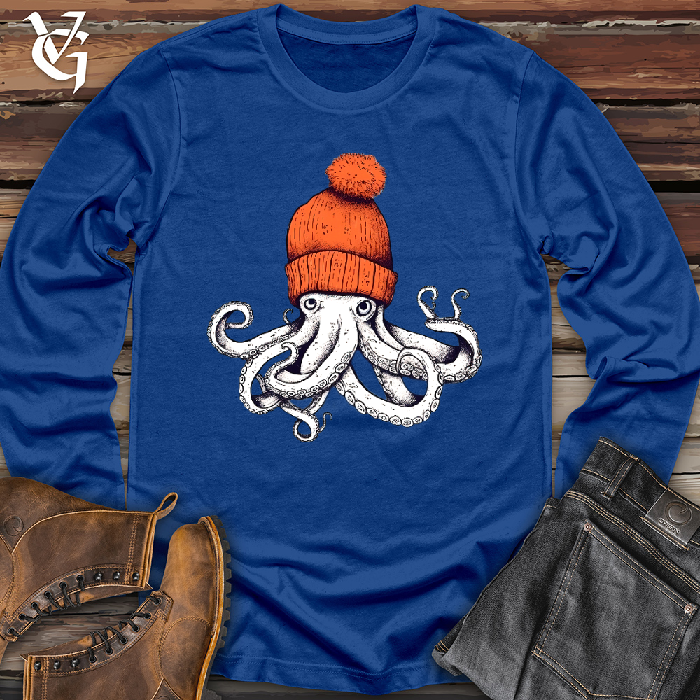 Octopus Orange Beanie Long Sleeve