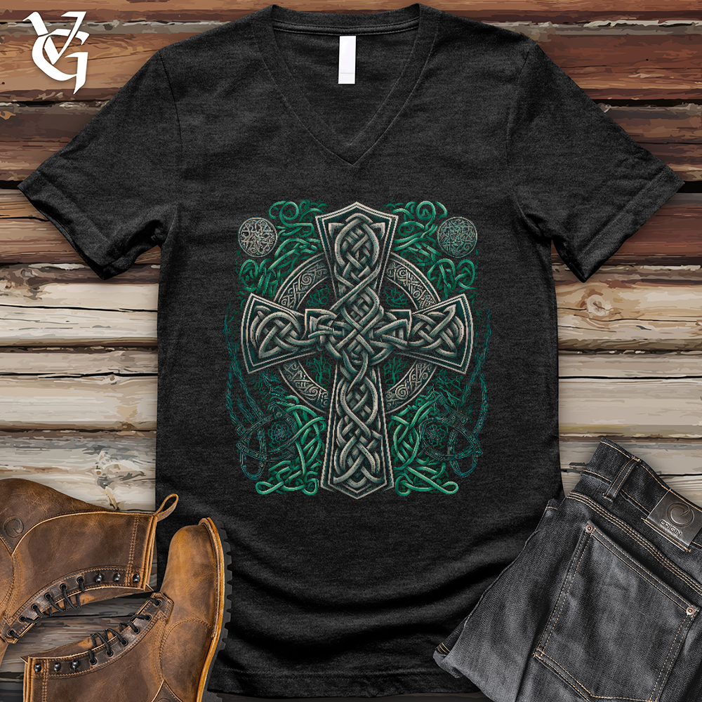 Celtic Crosses V- Neck Tee