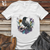 Flower Wreath Raven V- Neck Tee