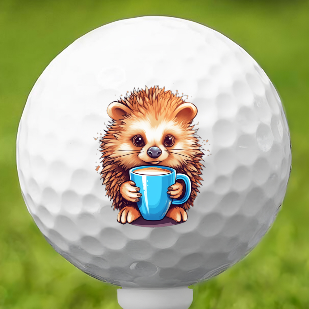 Latte Hedgehog Golf Ball 3 Pack