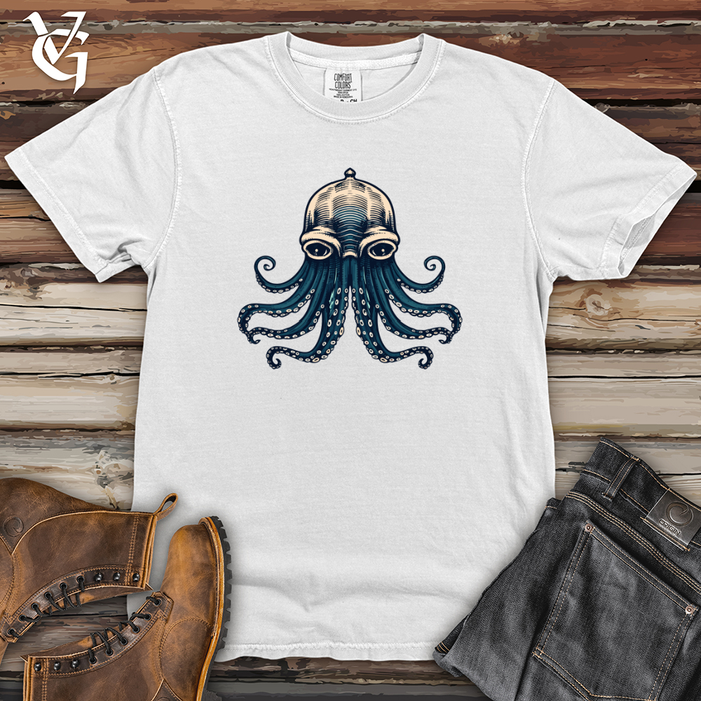 Retro Aqua Tentacles Heavy Cotton Comfort Colors Tee