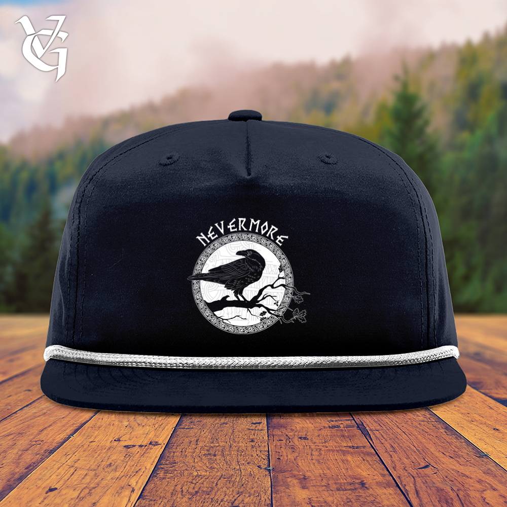 Nevermore White Winter Raven Snapback Cap