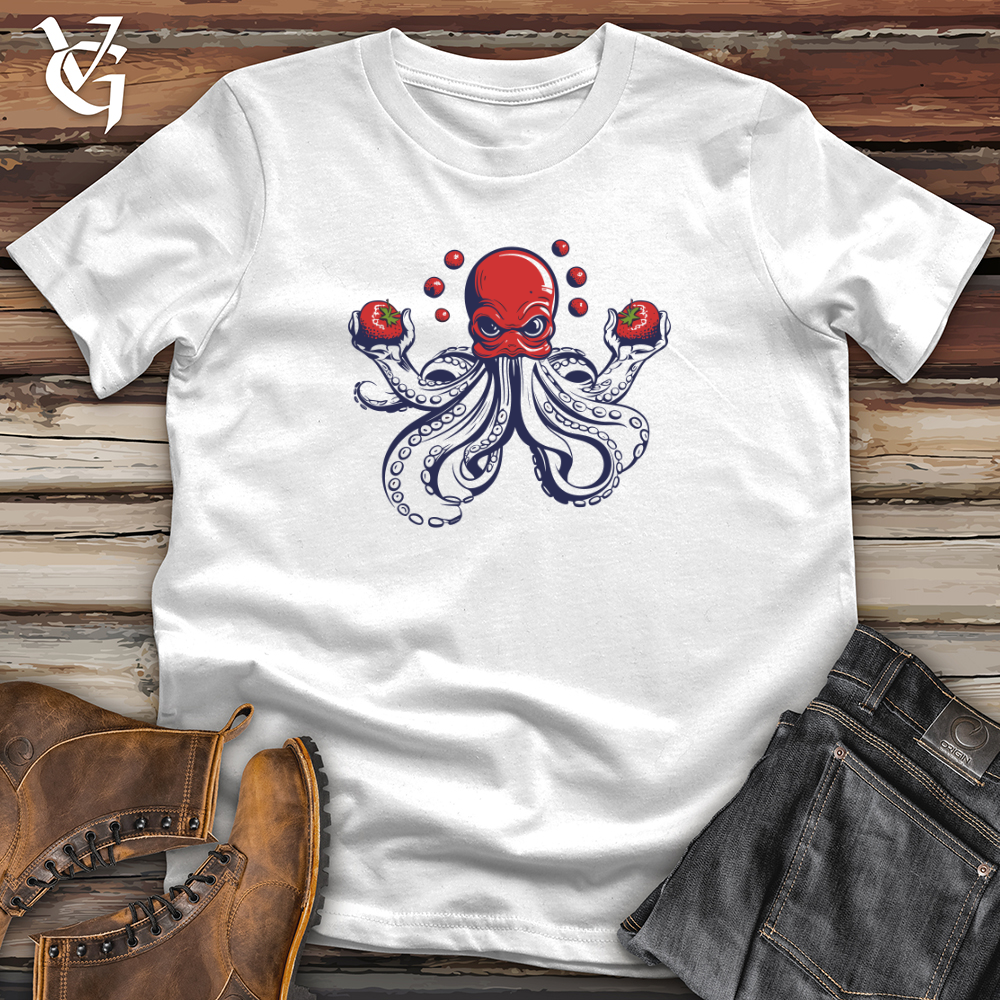 Retro Fruit Juggling Octopus Softstyle Tee