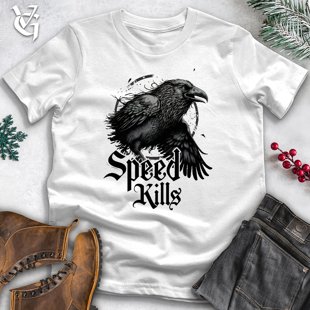 Speed Kills Black Cotton Tee