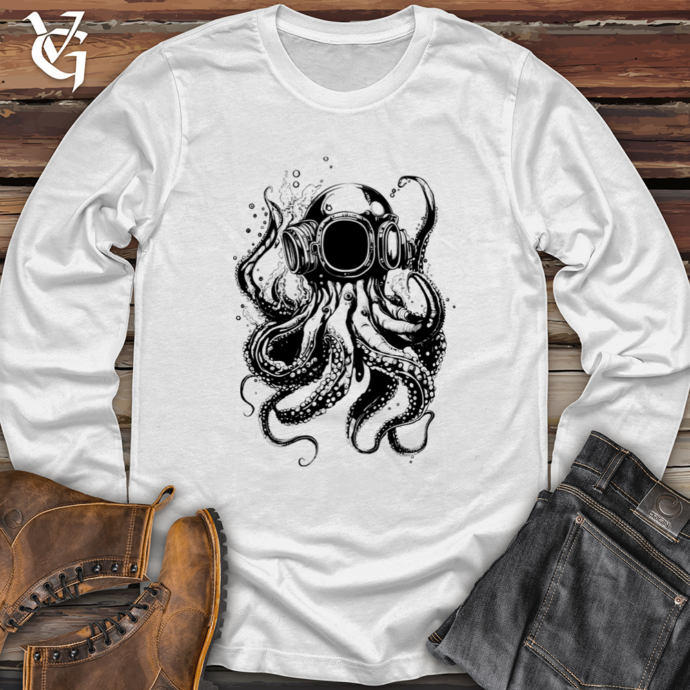 Scuba Octopus Softstyle Long Sleeve